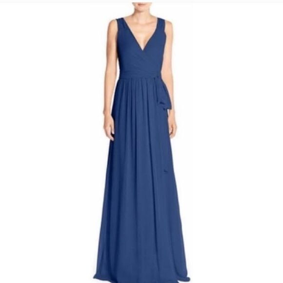 Ceremony by Joanna August Newbury Chiffon Wrap Dress Size Medium - Picture 1 of 6